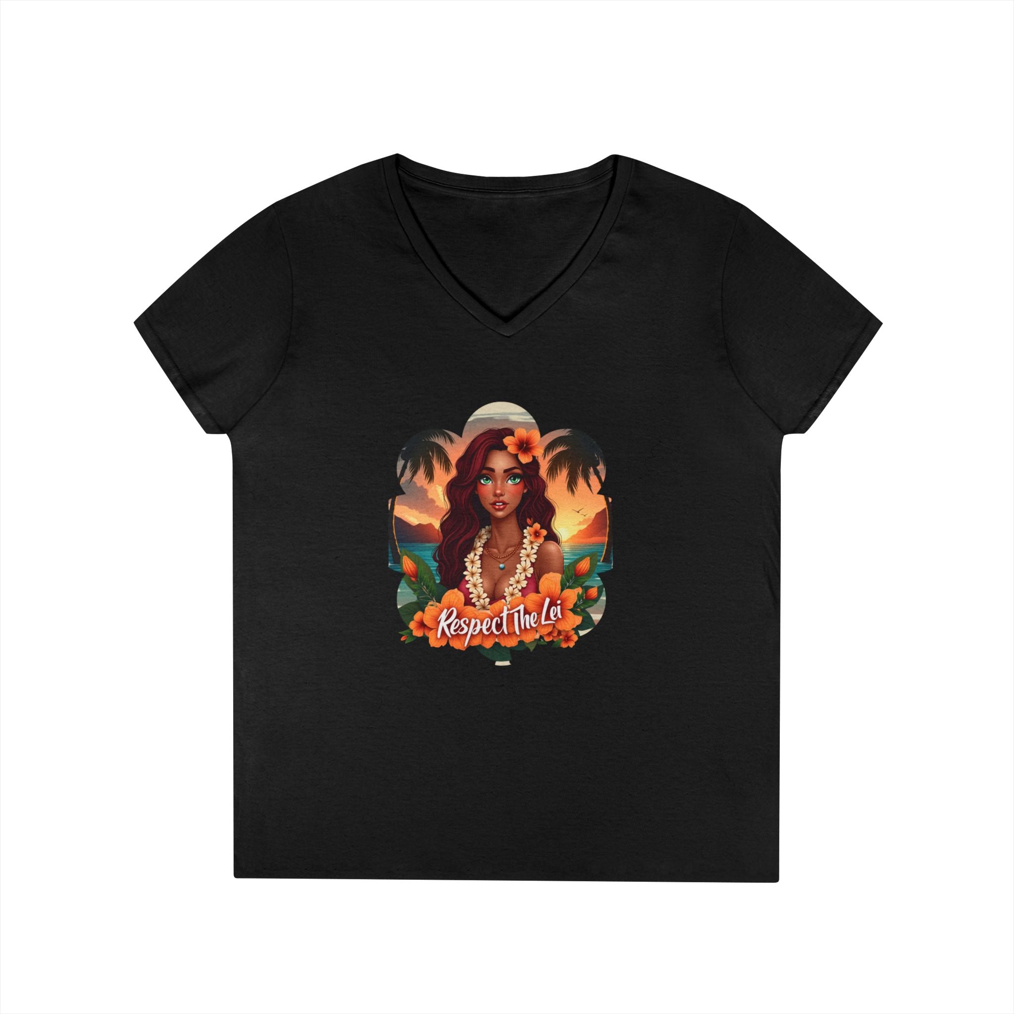 Printify V-neck S / Black Ladies' V-Neck T-Shirt Ladies' V-Neck T-Shirt 73487860280433474709