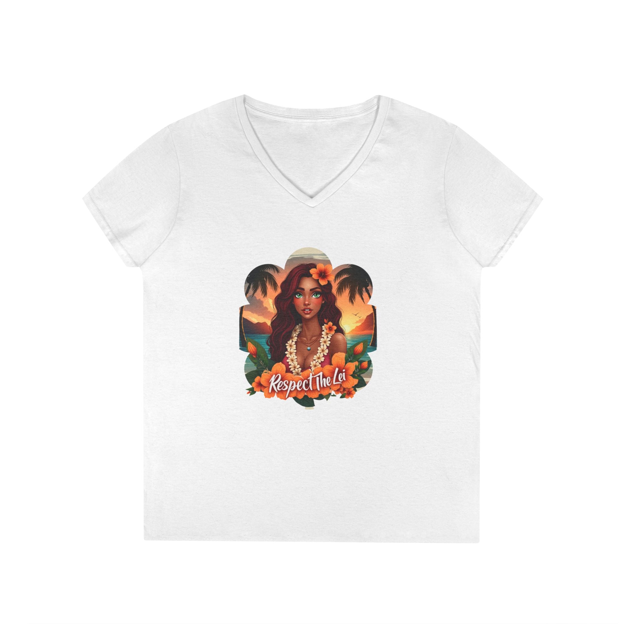 Printify V-neck S / White Ladies' V-Neck T-Shirt Ladies' V-Neck T-Shirt 12877443041083686229