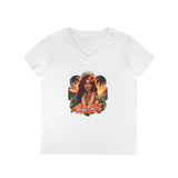 Printify V-neck S / White Ladies' V-Neck T-Shirt Ladies' V-Neck T-Shirt 12877443041083686229