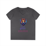 Printify V-neck S / Charcoal Leo Ladies' V-Neck T-Shirt Leo Ladies' V-Neck T-Shirt 10829592308872002950