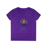 Printify V-neck S / Purple Leo Ladies' V-Neck T-Shirt Leo Ladies' V-Neck T-Shirt 21170758751659076936
