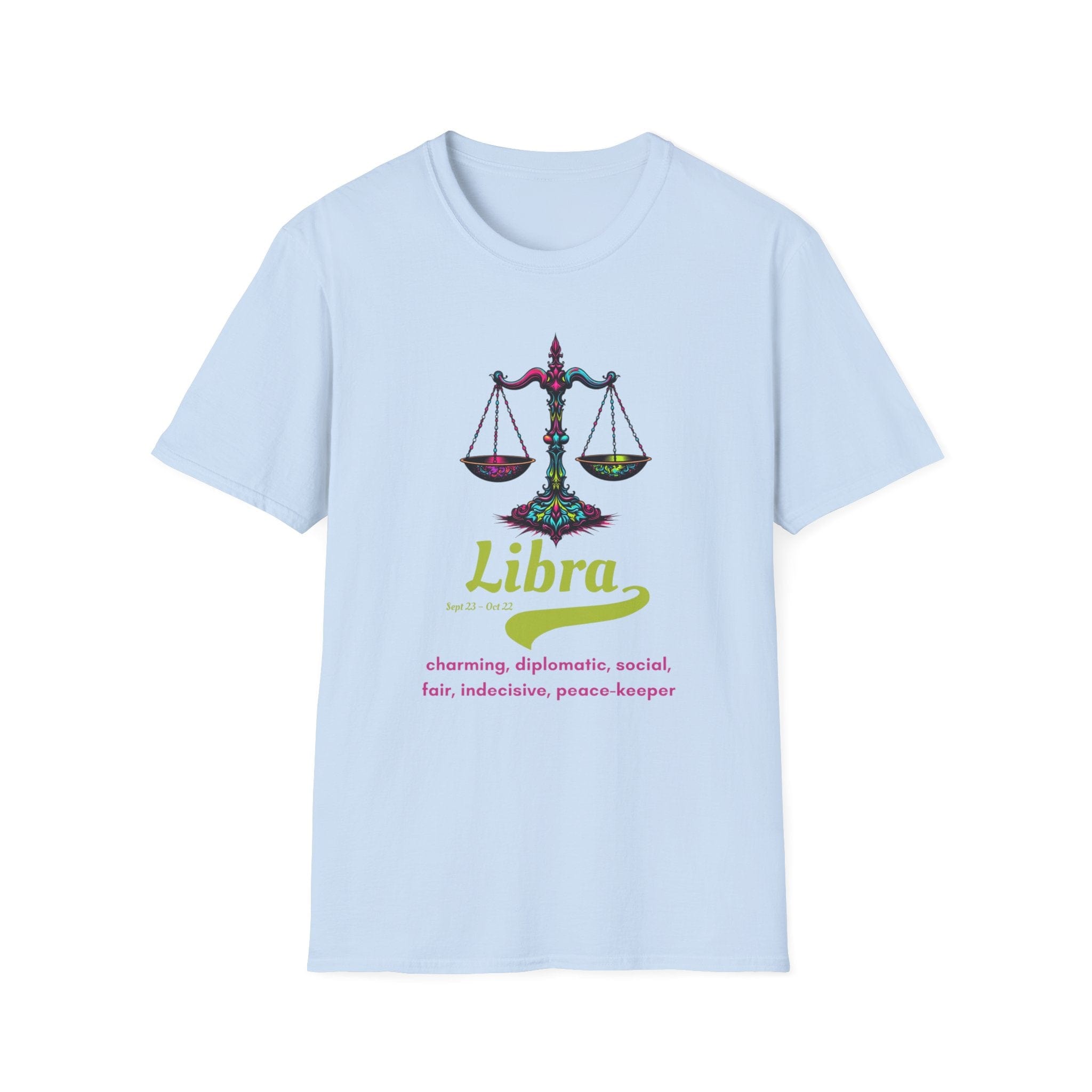 Printify T-Shirt Light Blue / S Libra T-Shirt Libra T-Shirt 10386072167560476905