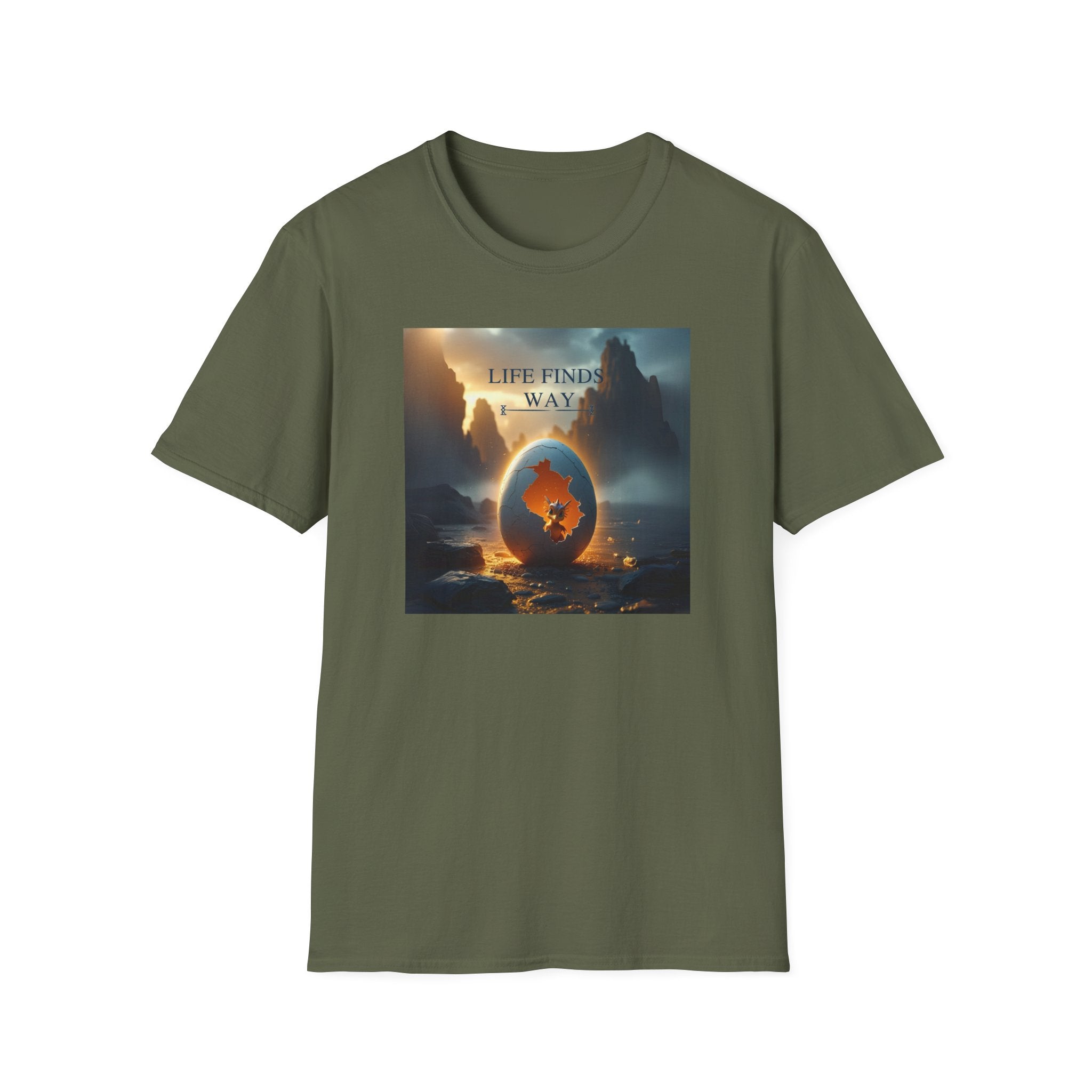 Printify T-Shirt Military Green / S Life Finds a Way Graphic Tee Life Finds a Way Graphic Tee 17972322848807458233