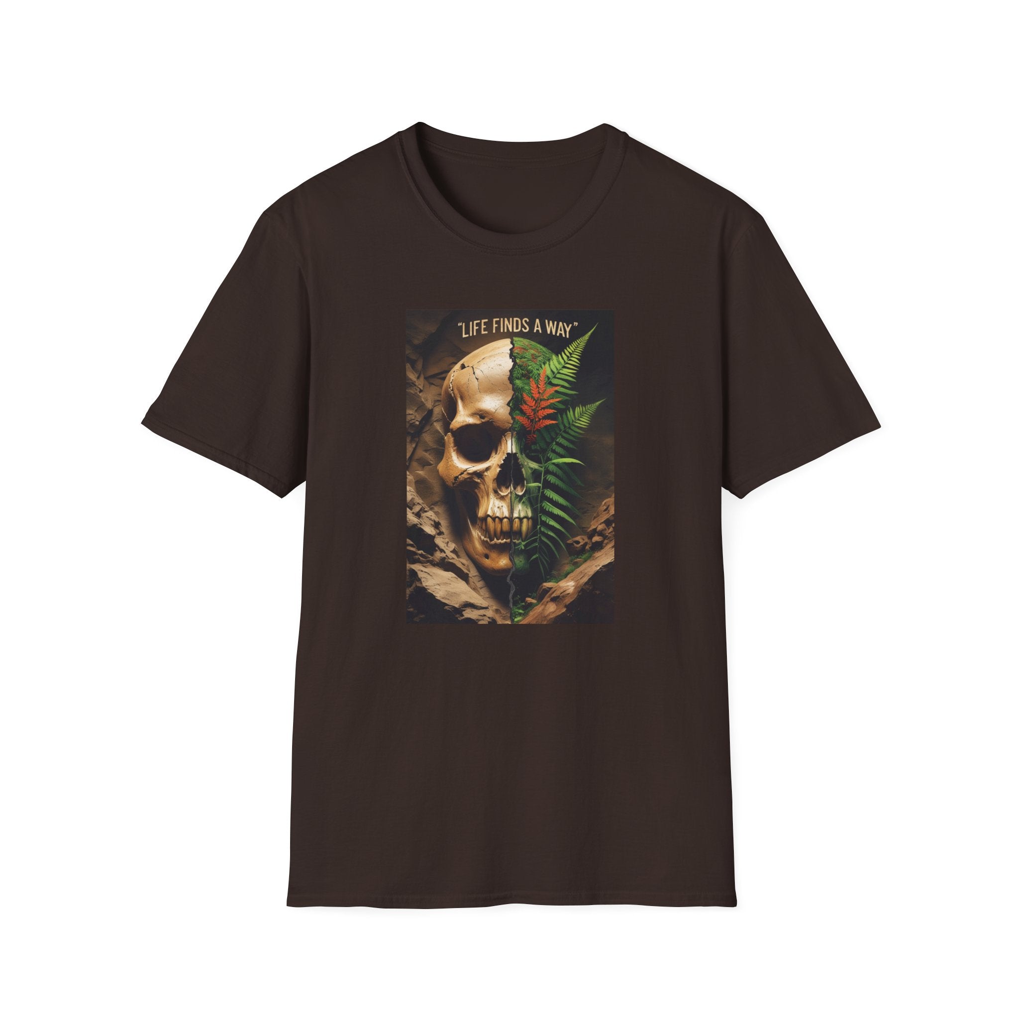 Printify T-Shirt Dark Chocolate / S Life Finds A Way Life Finds A Way 85379507174909520018