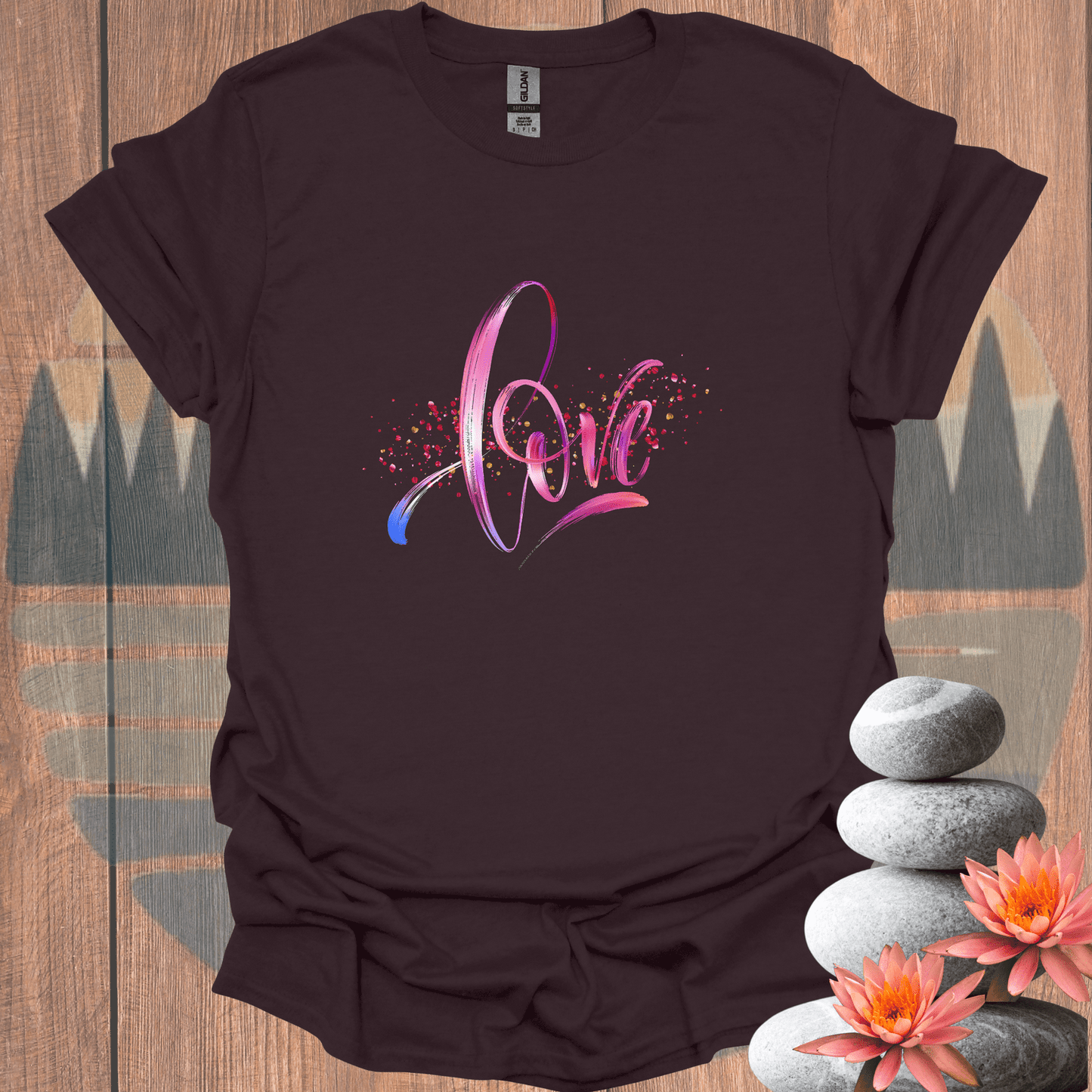 Printify T-Shirt Dark Chocolate / S Love T-Shirt Love T-Shirt 11203270830754321714