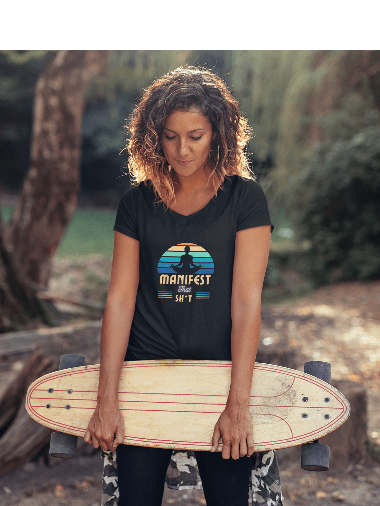 Printify V-neck Manifest That Sh*t V-Neck Manifest That Sh*t V-Neck