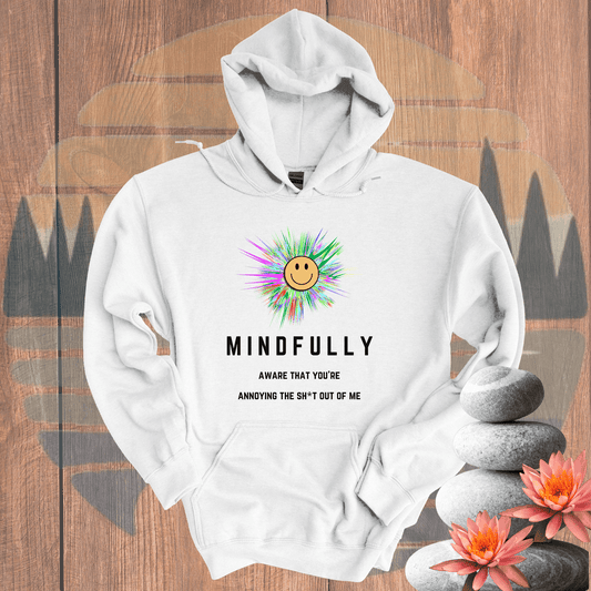 Printify Hoodie White / S Mindfully Aware Hooded Sweatshirt Mindfully Aware Hooded Sweatshirt 72761105116283888565