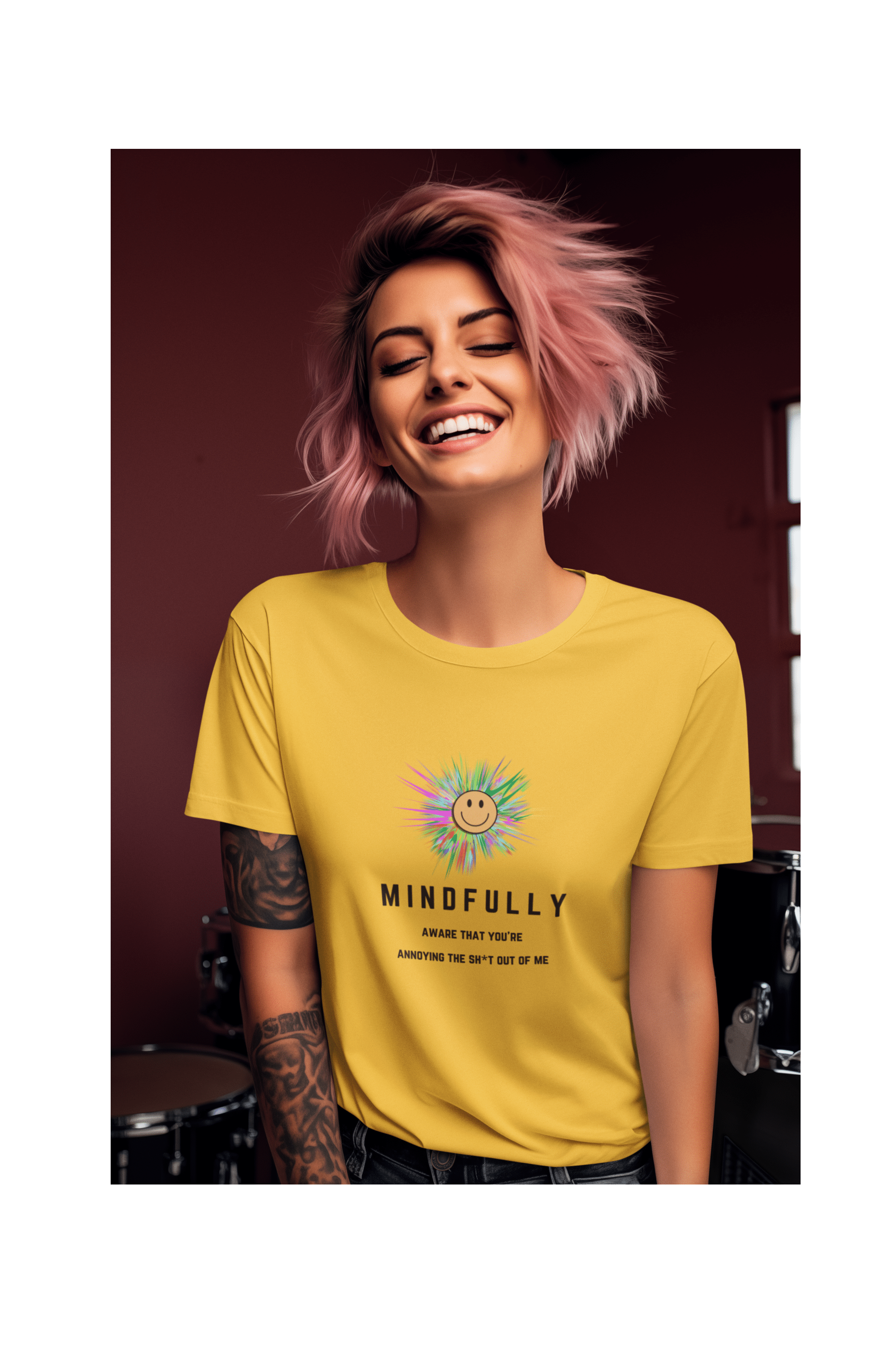 Printify T-Shirt Mindfully Aware T-Shirt Mindfully Aware T-Shirt