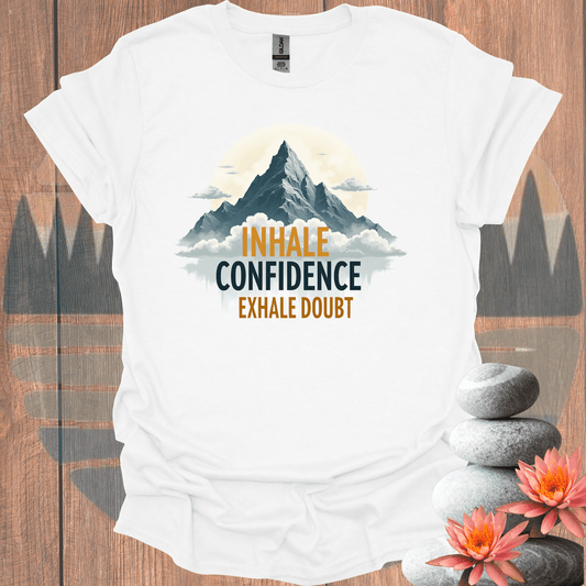 Printify T-Shirt White / S Mountain of Confidence T-Shirt Mountain of Confidence T-Shirt 33920128914309417745