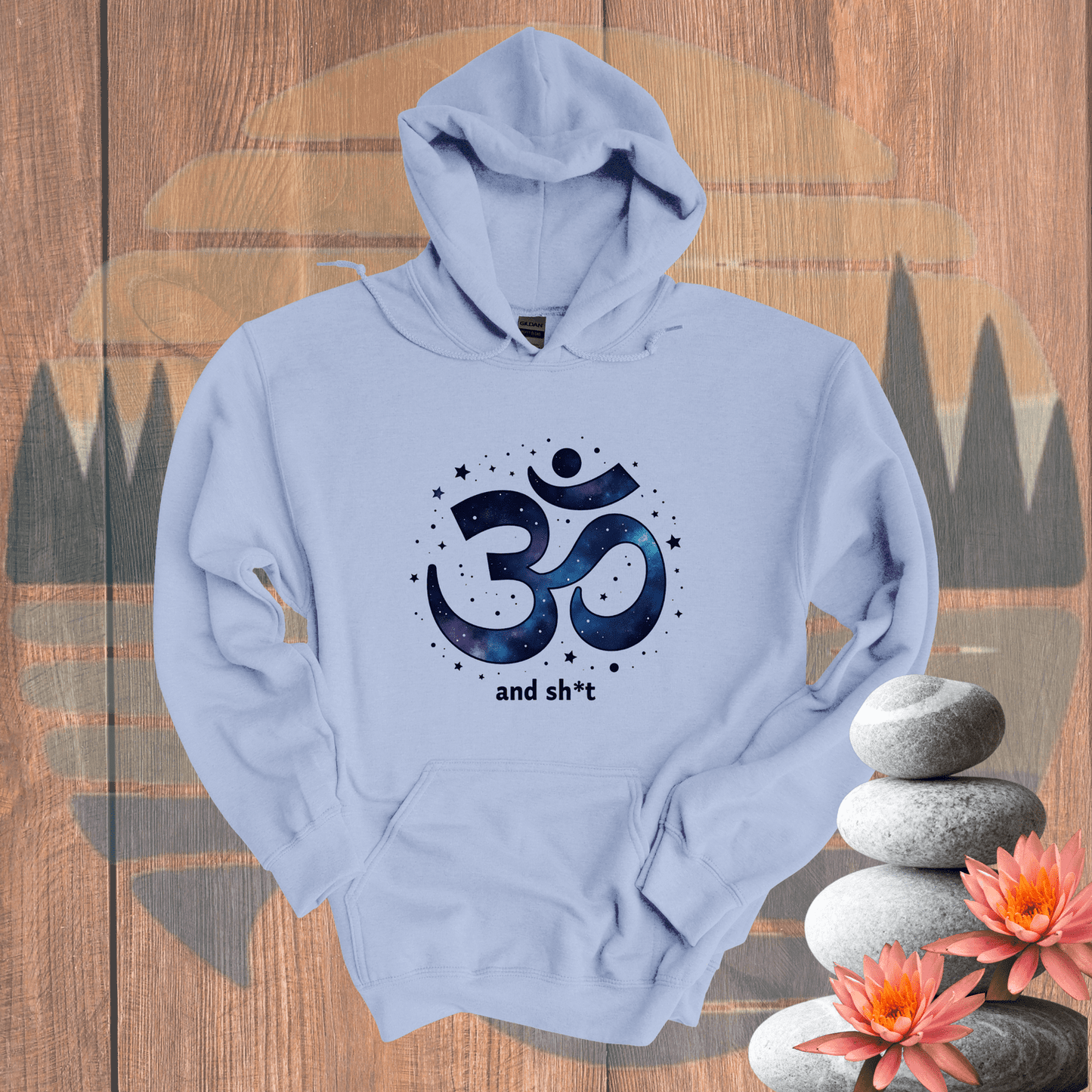 Printify Hoodie Light Blue / S Om and Sh*t Hooded Sweatshirt Om and Sh*t Hooded Sweatshirt 43012470361086247073