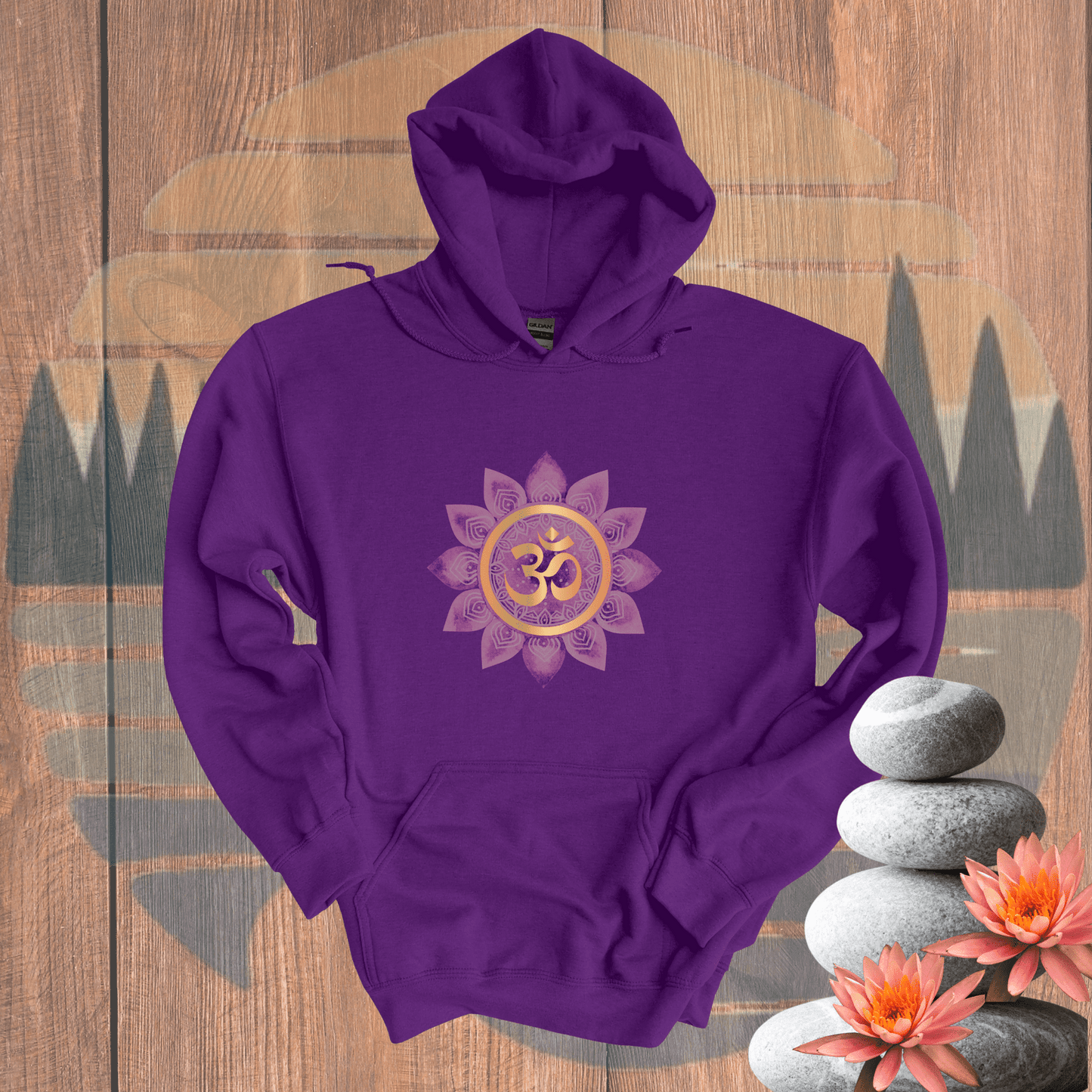 Printify Hoodie Purple / S Om Hooded Sweatshirt Om Hooded Sweatshirt 70677767465907221654