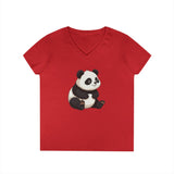 Printify V-neck S / Red Panda Me This V-Neck T-Shirt Panda Me This V-Neck T-Shirt 25535388990217473414