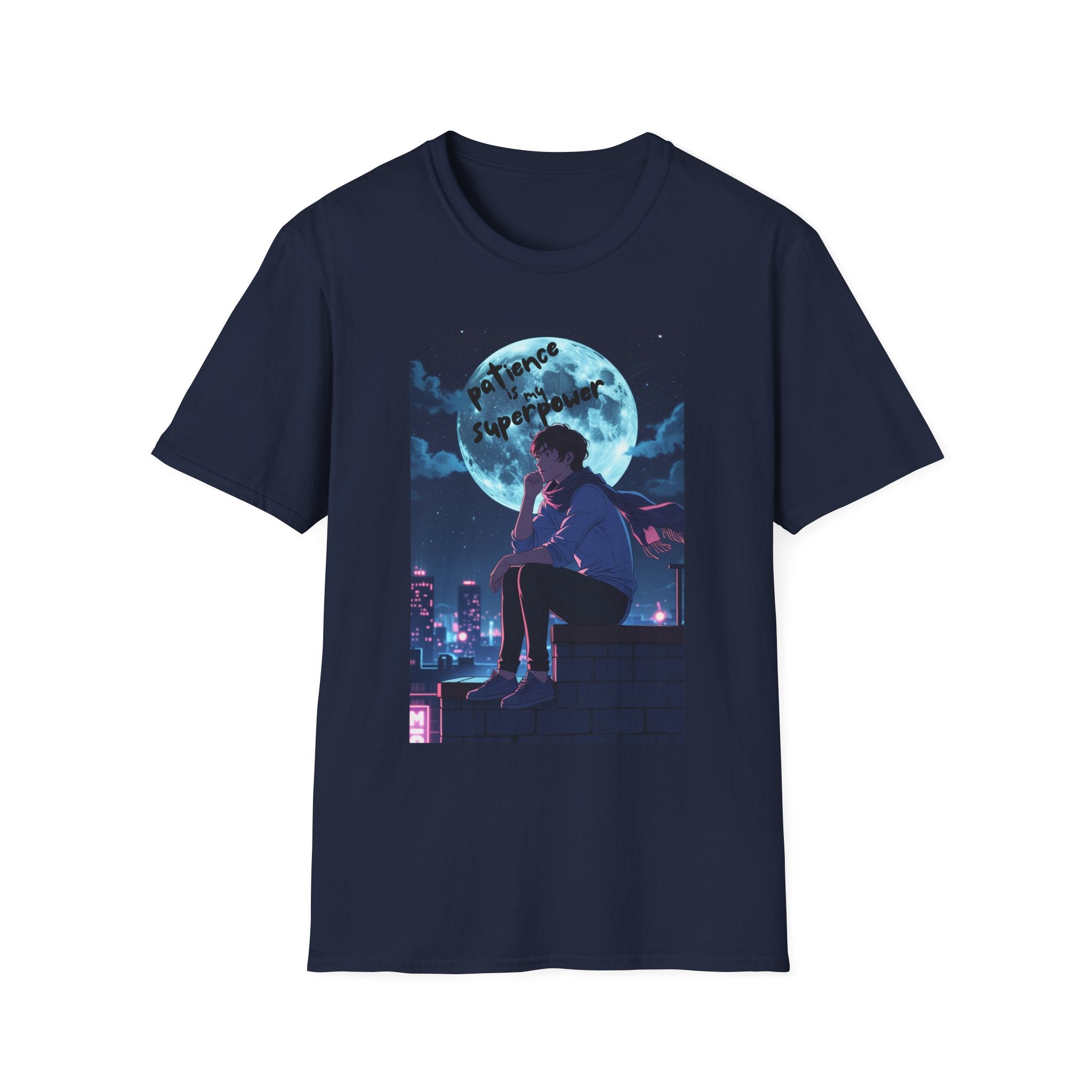 Printify T-Shirt Navy / S Patience Superpower Patience Superpower 98091556751892246449