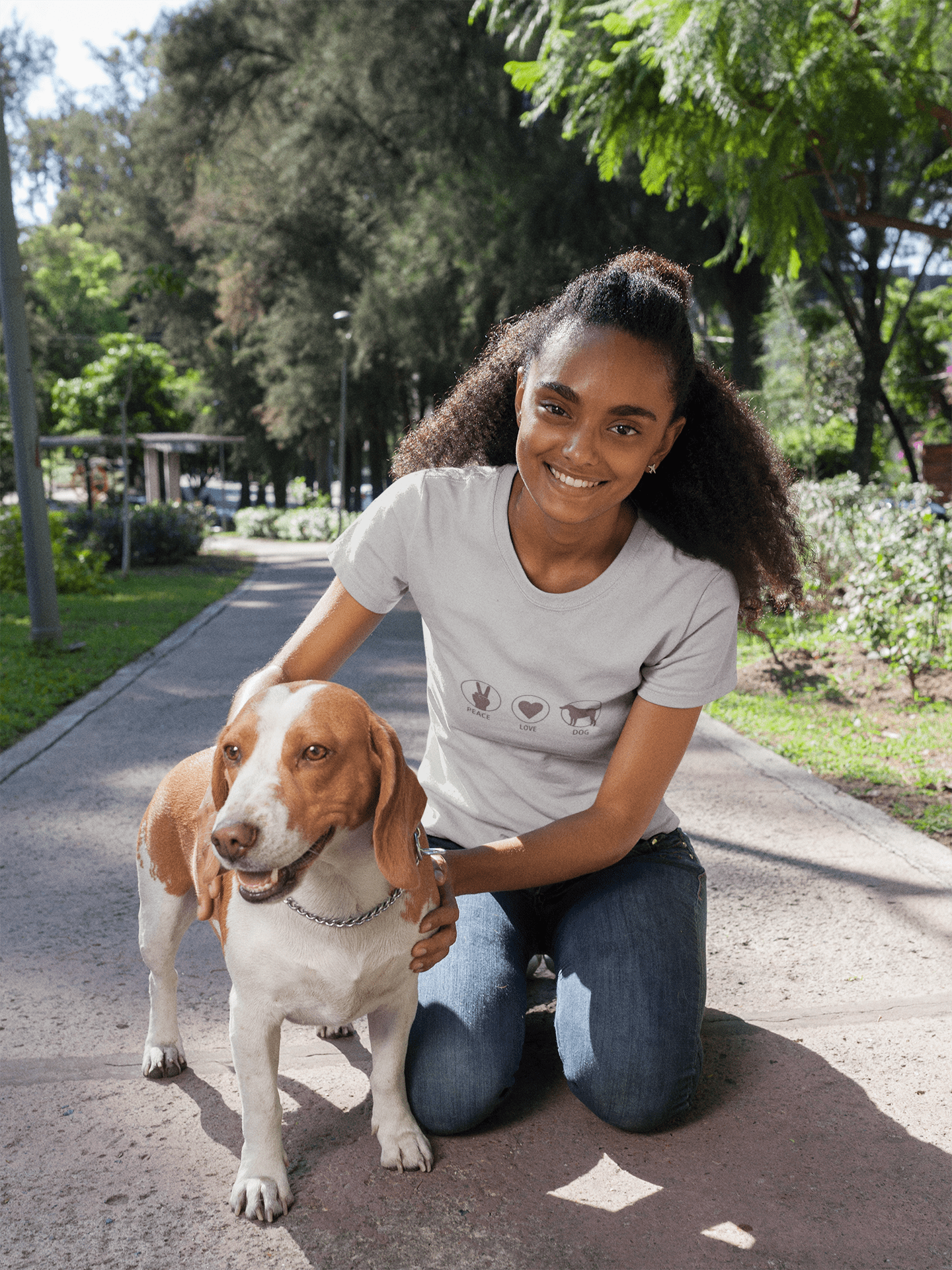 Printify T-Shirt Peace Love Dog T-Shirt Peace Love Dog T-Shirt