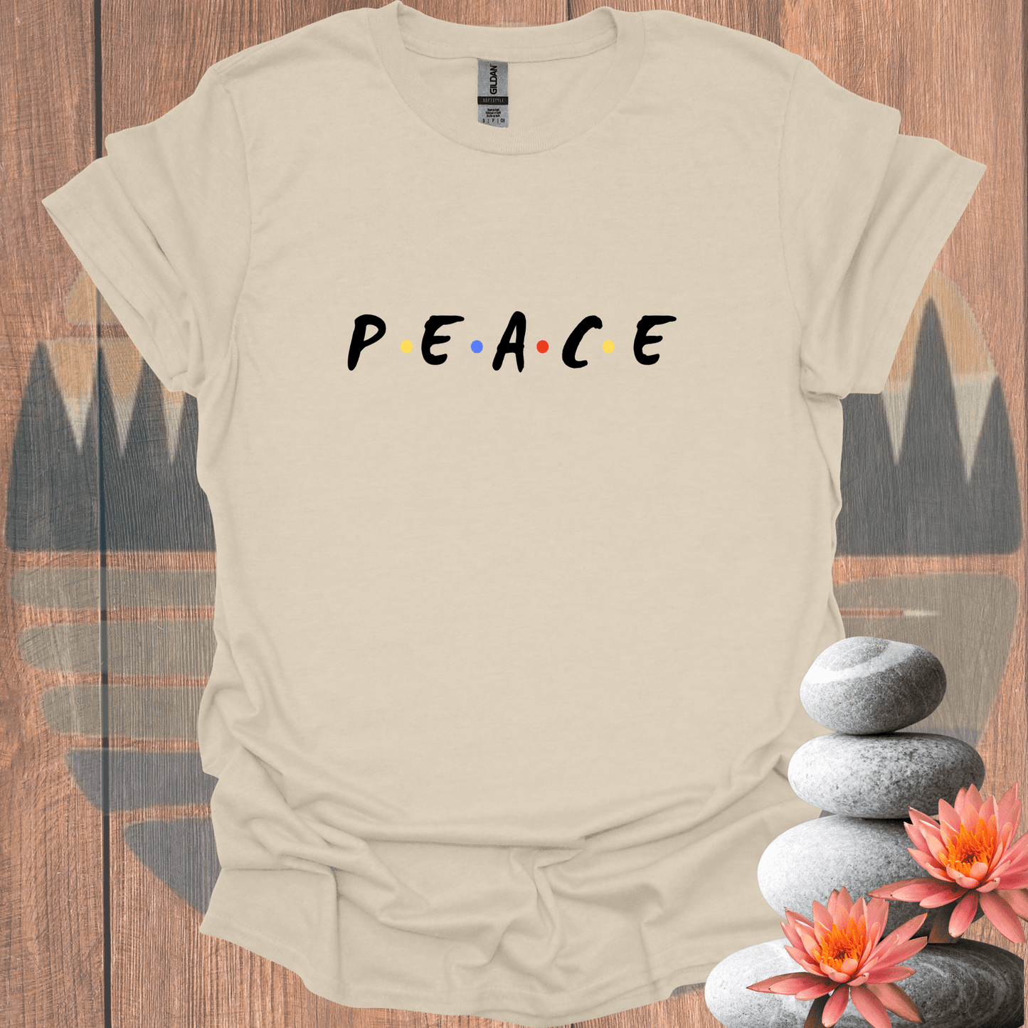 Printify T-Shirt Natural / S PEACE* T-Shirt PEACE* T-Shirt 11140112380947021783