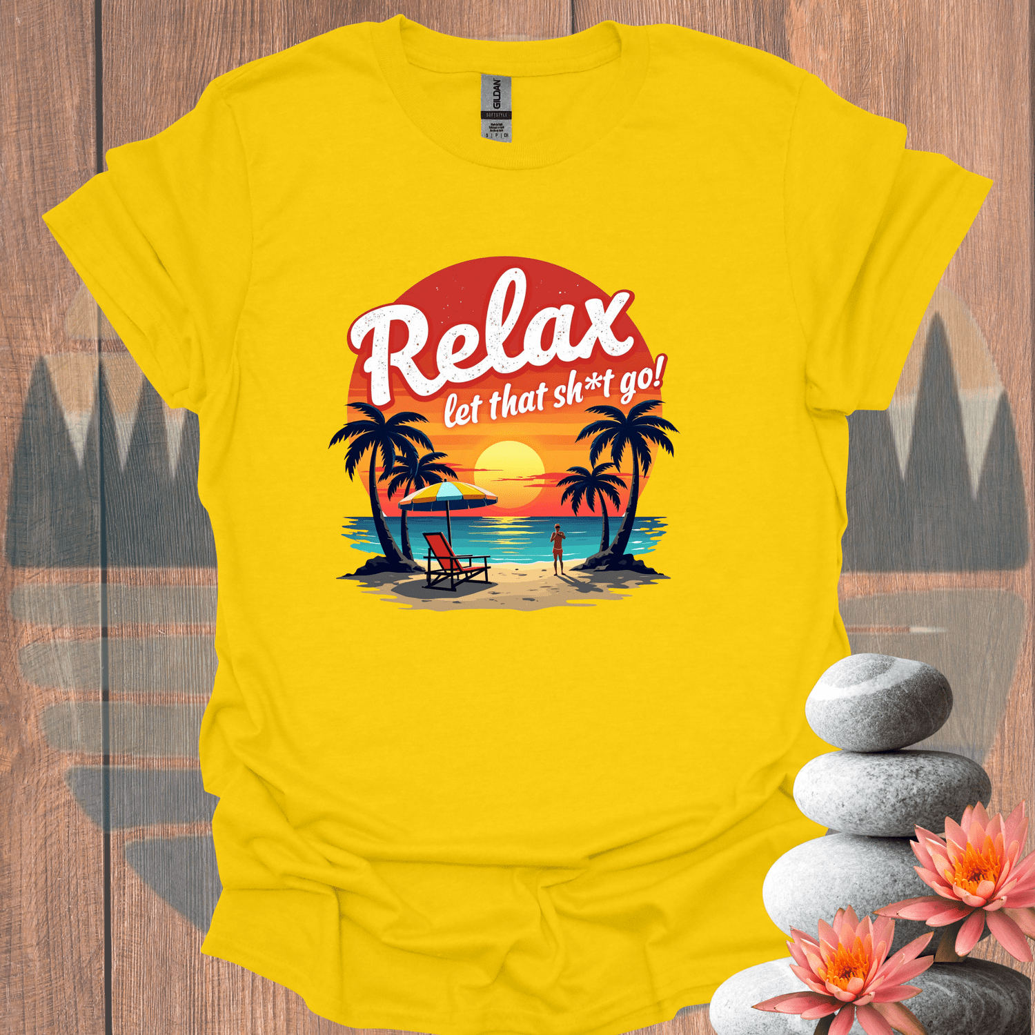 Printify T-Shirt Daisy / S Relax Let it Go T-Shirt Relax Let it Go T-Shirt 31992115025475358701