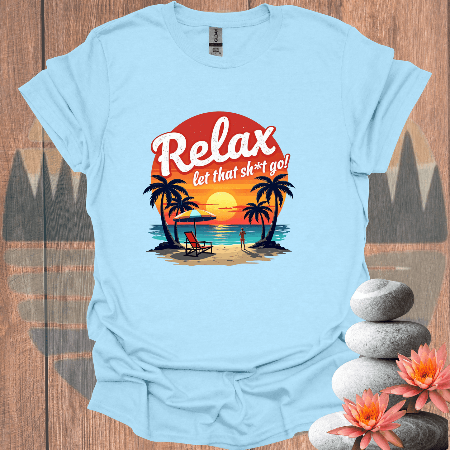 Printify T-Shirt Light Blue / S Relax Let it Go T-Shirt Relax Let it Go T-Shirt 21968961878779849091