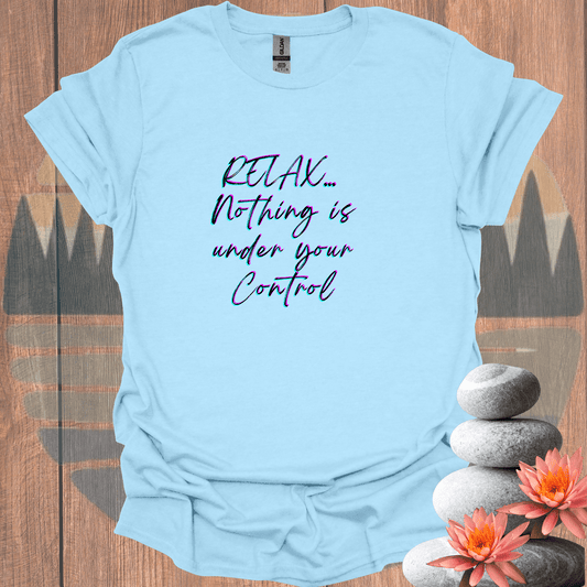 Printify T-Shirt Light Blue / S Relax Script T-Shirt Relax Script T-Shirt 23319466712695773676