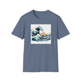 Printify T-Shirt Heather Indigo / S Ride the Waves T-Shirt Ride the Waves T-Shirt 27154506934791084815