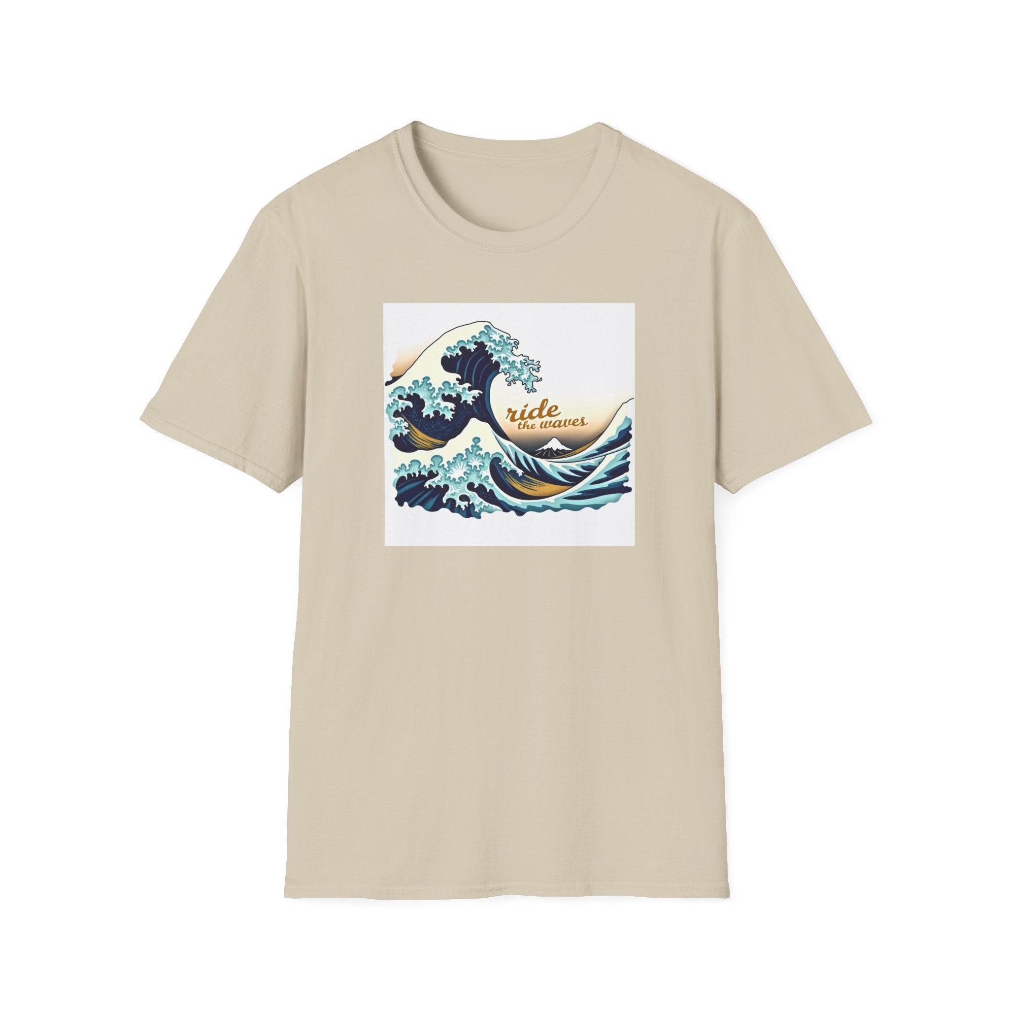 Printify T-Shirt Sand / S Ride the Waves T-Shirt Ride the Waves T-Shirt 84159809525837394837