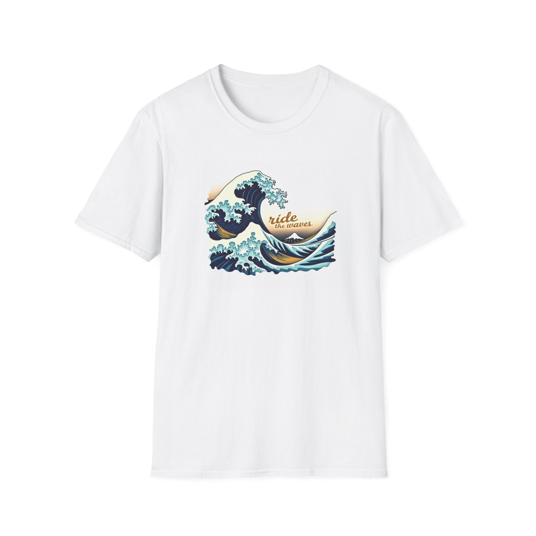 Printify T-Shirt White / S Ride the Waves T-Shirt Ride the Waves T-Shirt 69312691617367195085