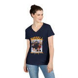 Printify V-neck Russell Family Reunion Special Addition Ladies' V-Neck T-Shirt Russell Family Reunion Special Addition Ladies' V-Neck T-Shirt