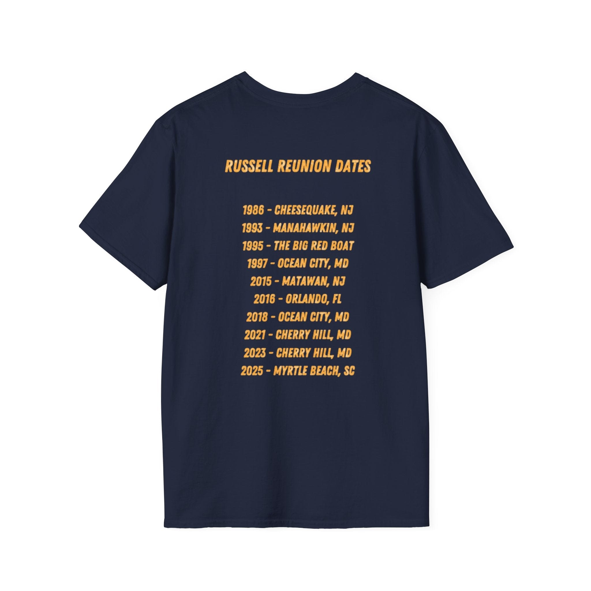 Printify T-Shirt Russell Family Reunion T-Shirt-Unisex Softstyle Tee Russell Family Reunion T-Shirt-Unisex Softstyle Tee