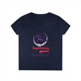 Printify V-neck S / Navy Sagittarius Ladies' V-Neck T-Shirt Sagittarius Ladies' V-Neck T-Shirt 30778247554052812440