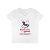 Printify V-neck S / White Sagittarius Ladies' V-Neck T-Shirt Sagittarius Ladies' V-Neck T-Shirt 21022824164963051320