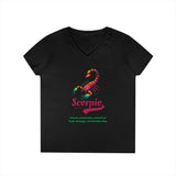 Printify V-neck S / Black Scorpio Ladies' V-Neck T-Shirt Scorpio Ladies' V-Neck T-Shirt 28008722645924912740