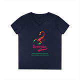 Printify V-neck S / Navy Scorpio Ladies' V-Neck T-Shirt Scorpio Ladies' V-Neck T-Shirt 25467726550003414102