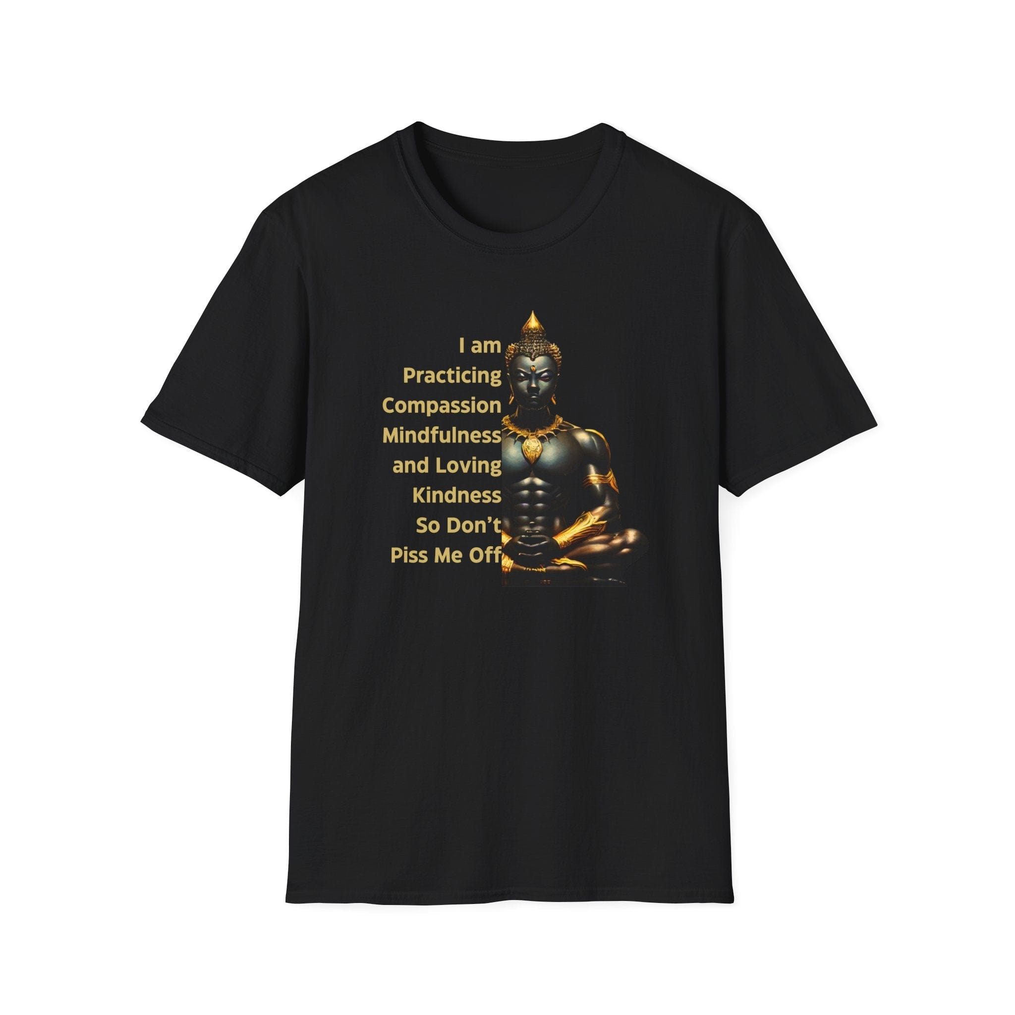Printify T-Shirt Black / S Serious Buddha T-Shirt Serious Buddha T-Shirt 13224052065002533282