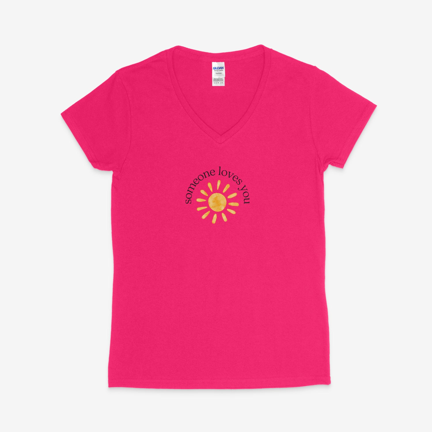 Printify V-neck S / Heliconia Someone Loves You V-Neck Someone Loves You V-Neck 38478377934047460672