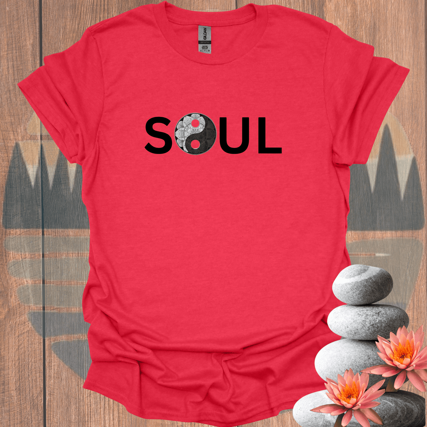 Printify T-Shirt Heather Red / S SOUL Lace T-Shirt SOUL Lace T-Shirt 78001839778956427656