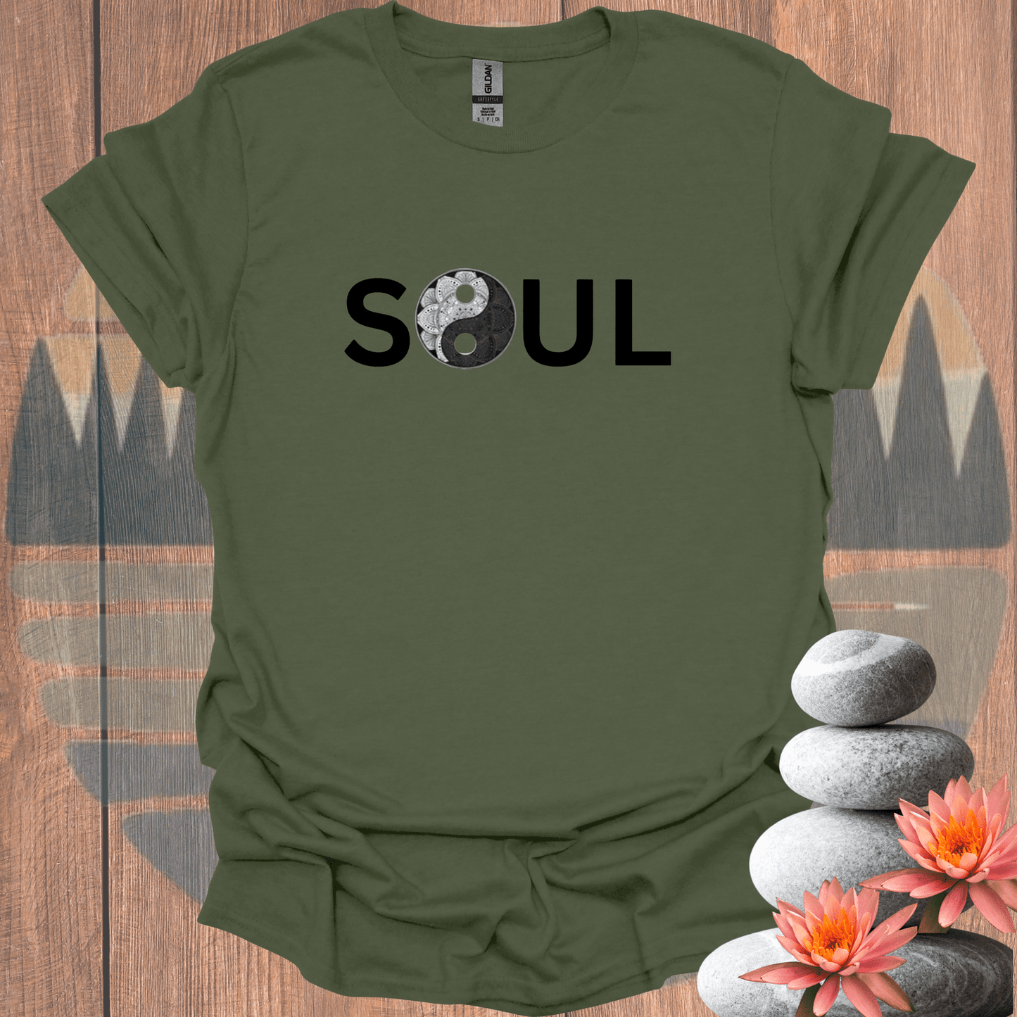 Printify T-Shirt Military Green / S SOUL Lace T-Shirt SOUL Lace T-Shirt 32095173694776960402