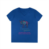 Printify V-neck S / Royal Taurus Ladies' V-Neck T-Shirt Taurus Ladies' V-Neck T-Shirt 80448129900872533245
