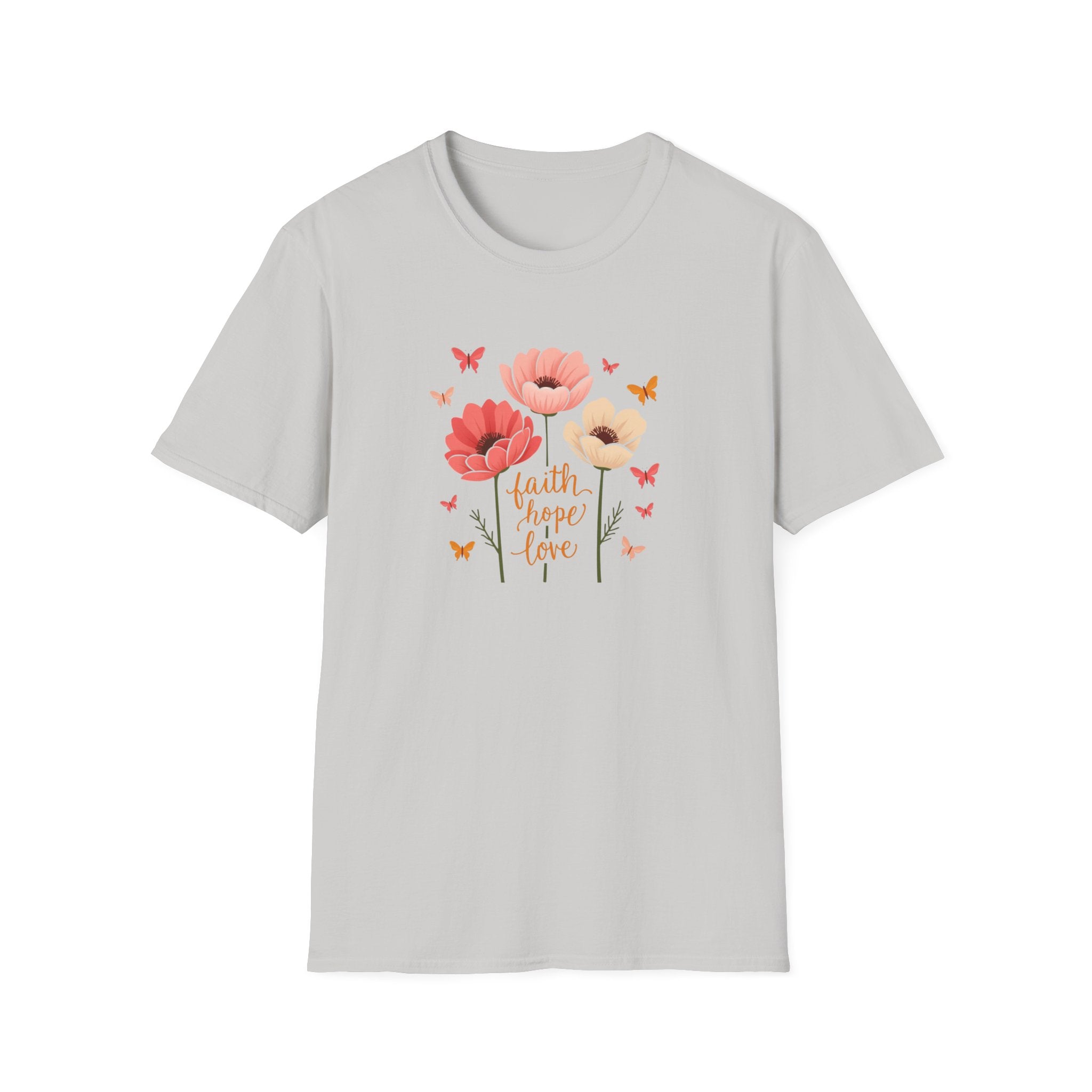 Printify T-Shirt Ice Grey / S Uplifting Poppy T-Shirt Uplifting Poppy T-Shirt 61837799145418367948