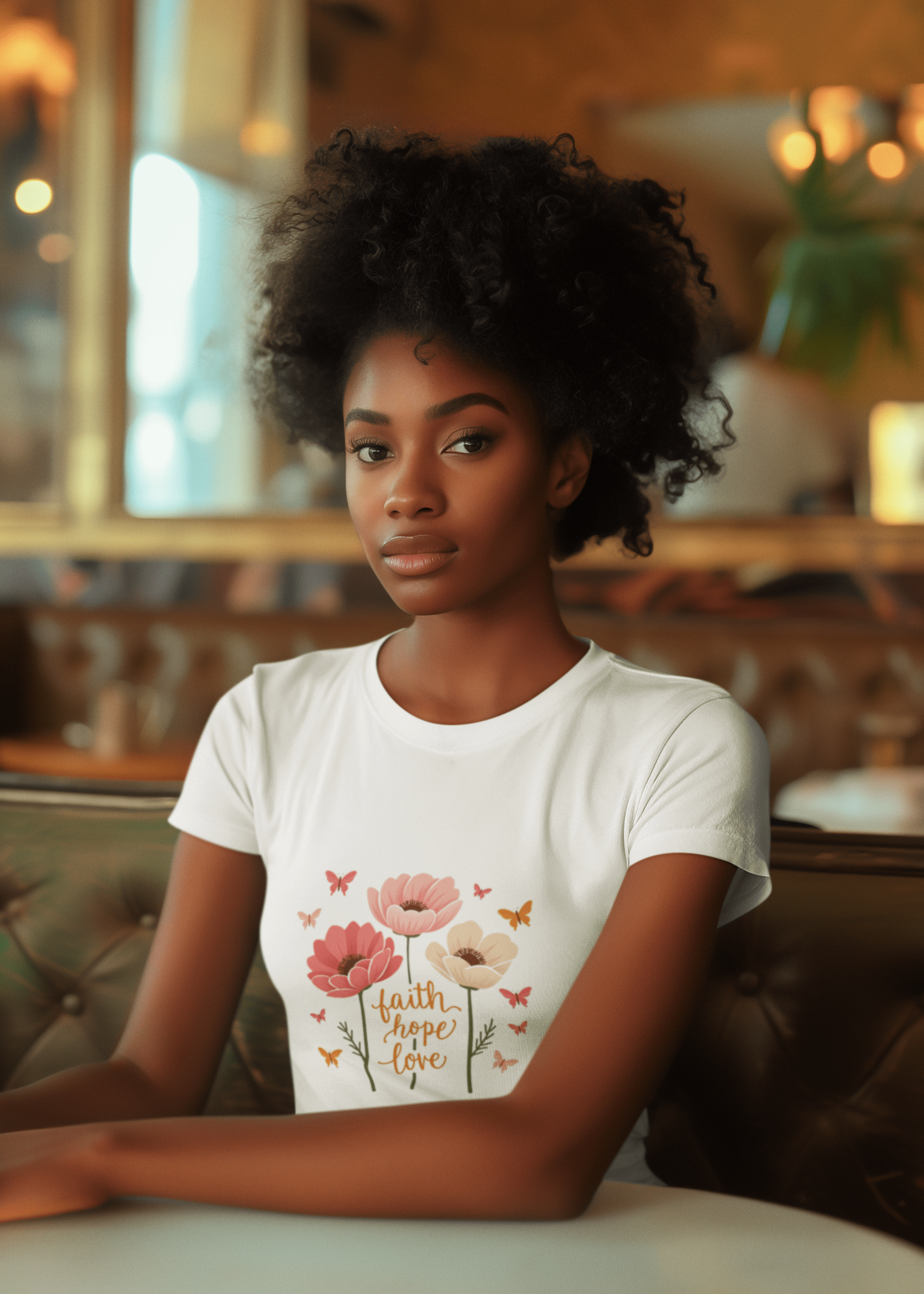 Printify T-Shirt Uplifting Poppy T-Shirt Uplifting Poppy T-Shirt