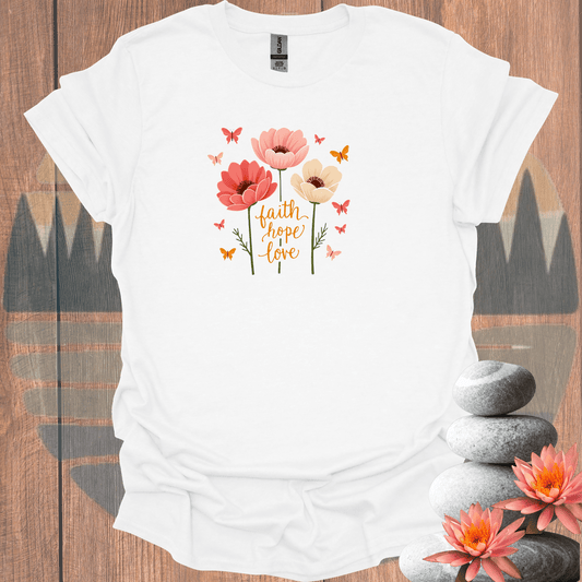 Printify T-Shirt White / S Uplifting Poppy T-Shirt Uplifting Poppy T-Shirt 32784112279309813563