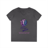 Printify V-neck S / Charcoal Virgo Ladies' V-Neck T-Shirt Virgo Ladies' V-Neck T-Shirt 30258695835588847711