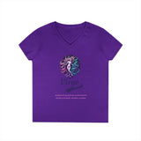 Printify V-neck S / Purple Virgo Ladies' V-Neck T-Shirt Virgo Ladies' V-Neck T-Shirt 26325546596495360472