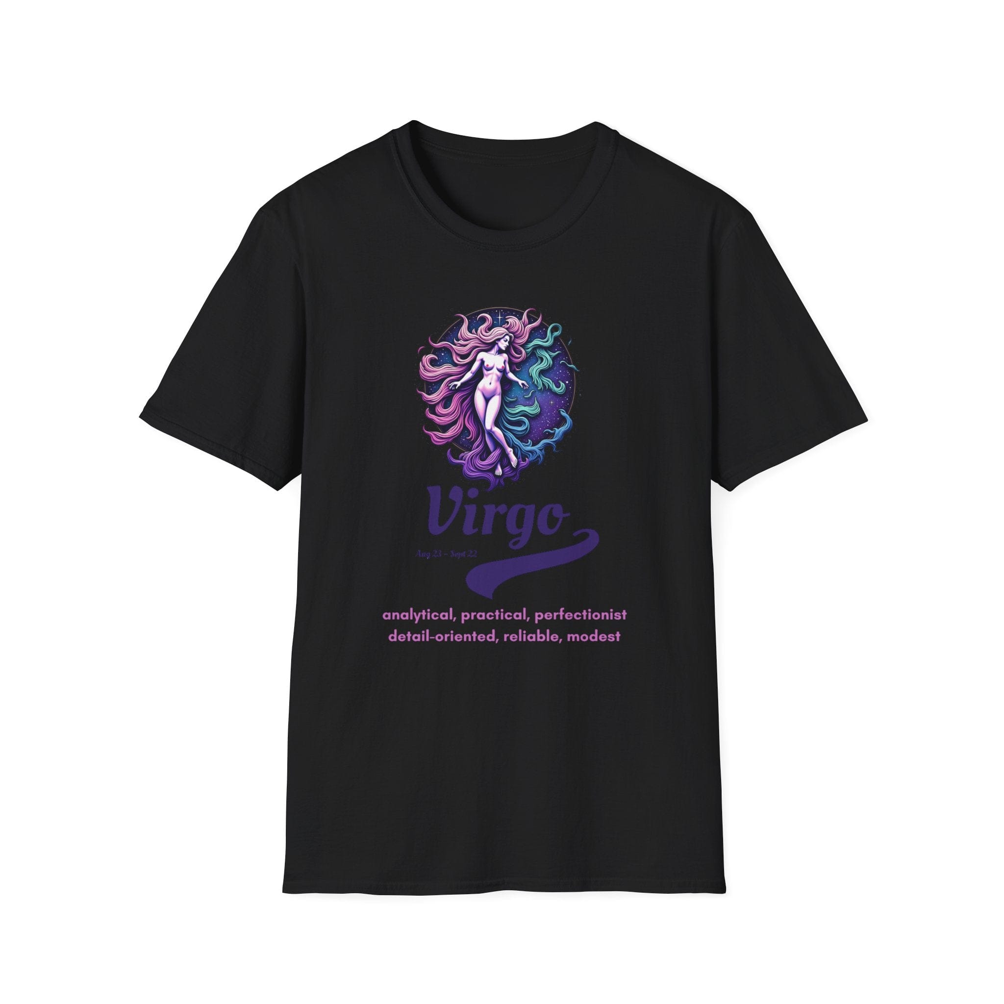 Printify T-Shirt Black / S Virgo T-Shirt Virgo T-Shirt 26690743332887143967