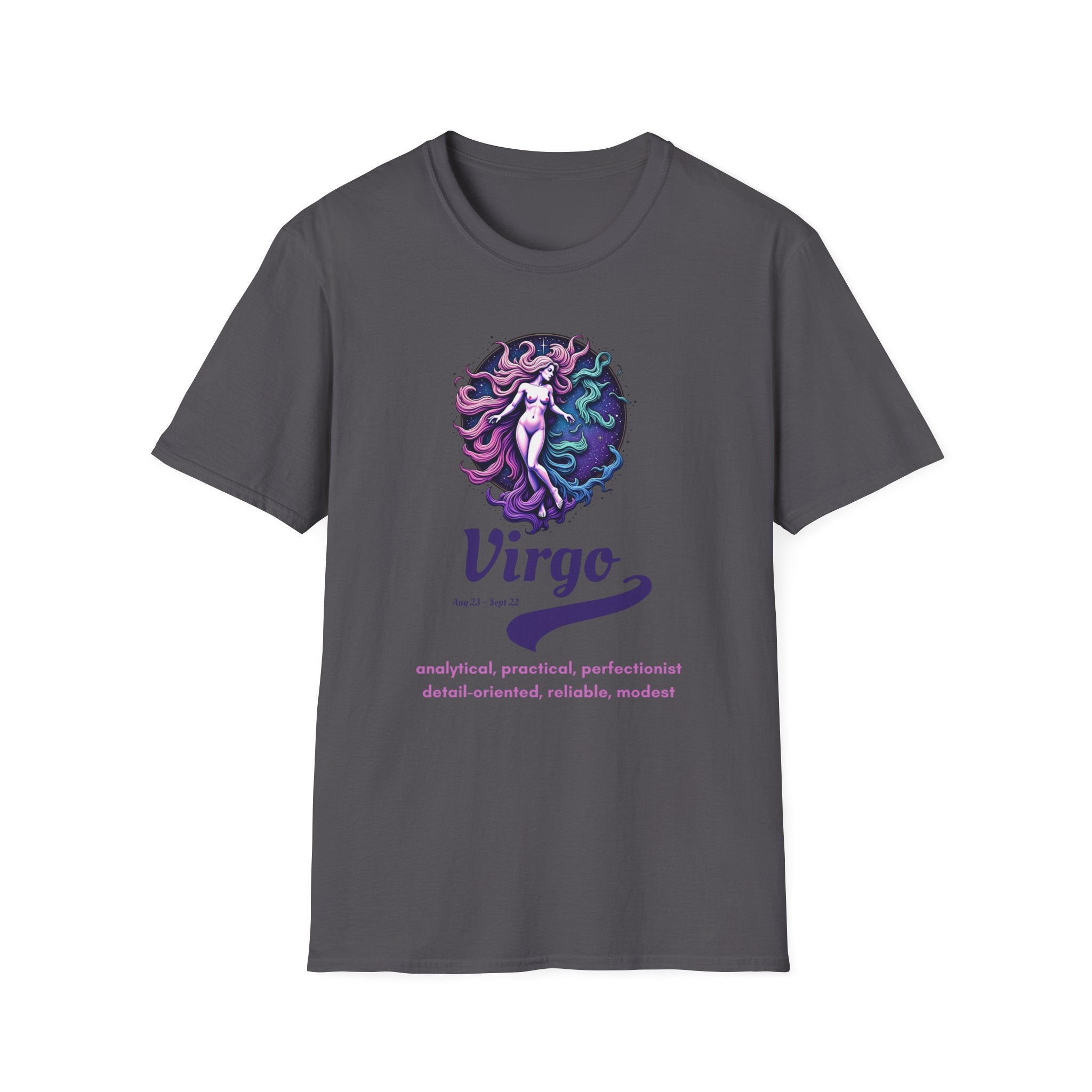 Printify T-Shirt Charcoal / S Virgo T-Shirt Virgo T-Shirt 28335265525616961989