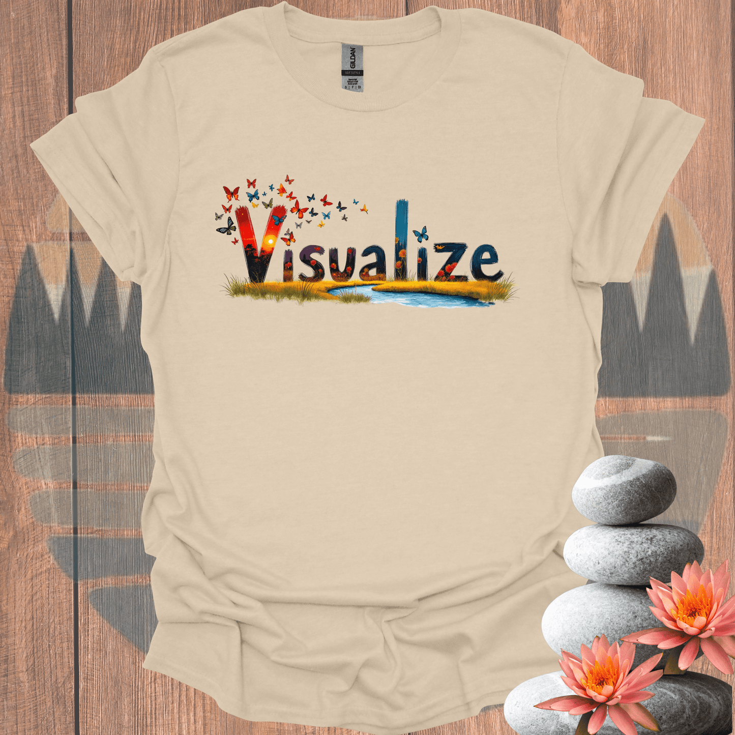 Printify T-Shirt Sand / S Visualize T-Shirt Visualize T-Shirt 13553098316141252251