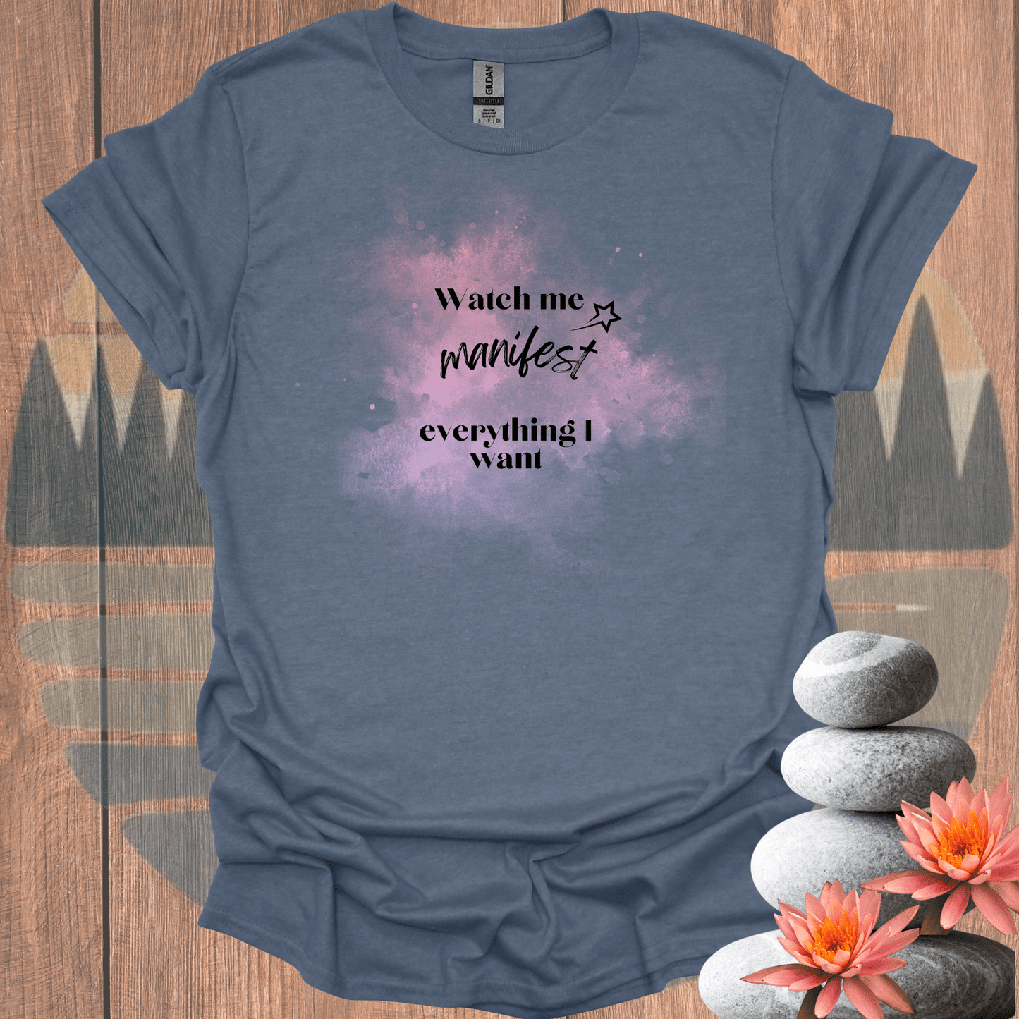 Printify T-Shirt Heather Indigo / S Watch Me Manifest T-Shirt Watch Me Manifest T-Shirt 16370381610173611983