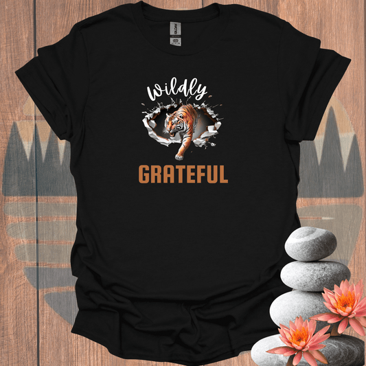 Printify T-Shirt Black / S Wildly Grateful T-Shirt Wildly Grateful T-Shirt 32799009826987778863