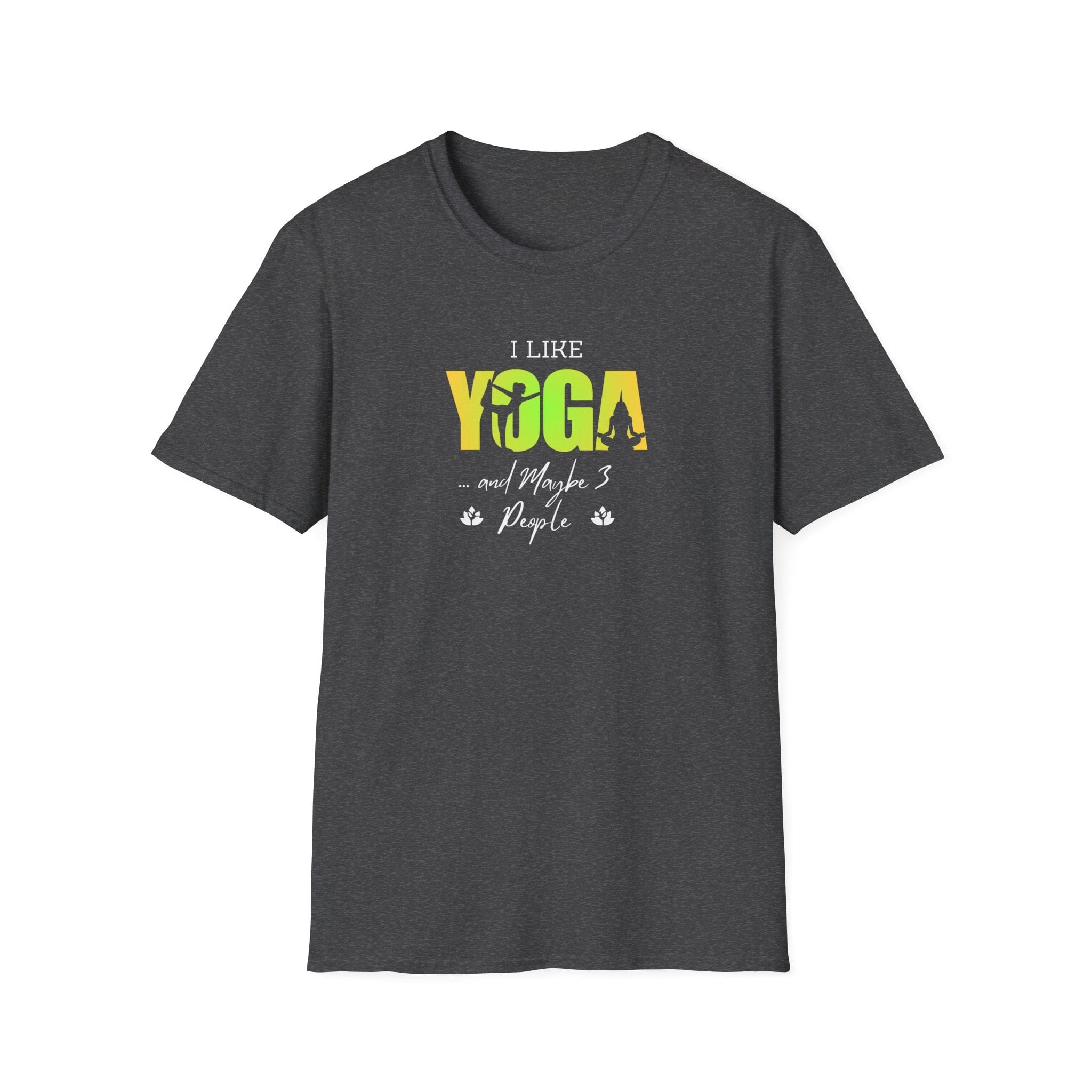 Printify T-Shirt Dark Heather / S Yoga & 3 People T-Shirt Yoga & 3 People T-Shirt 12349038074363032295