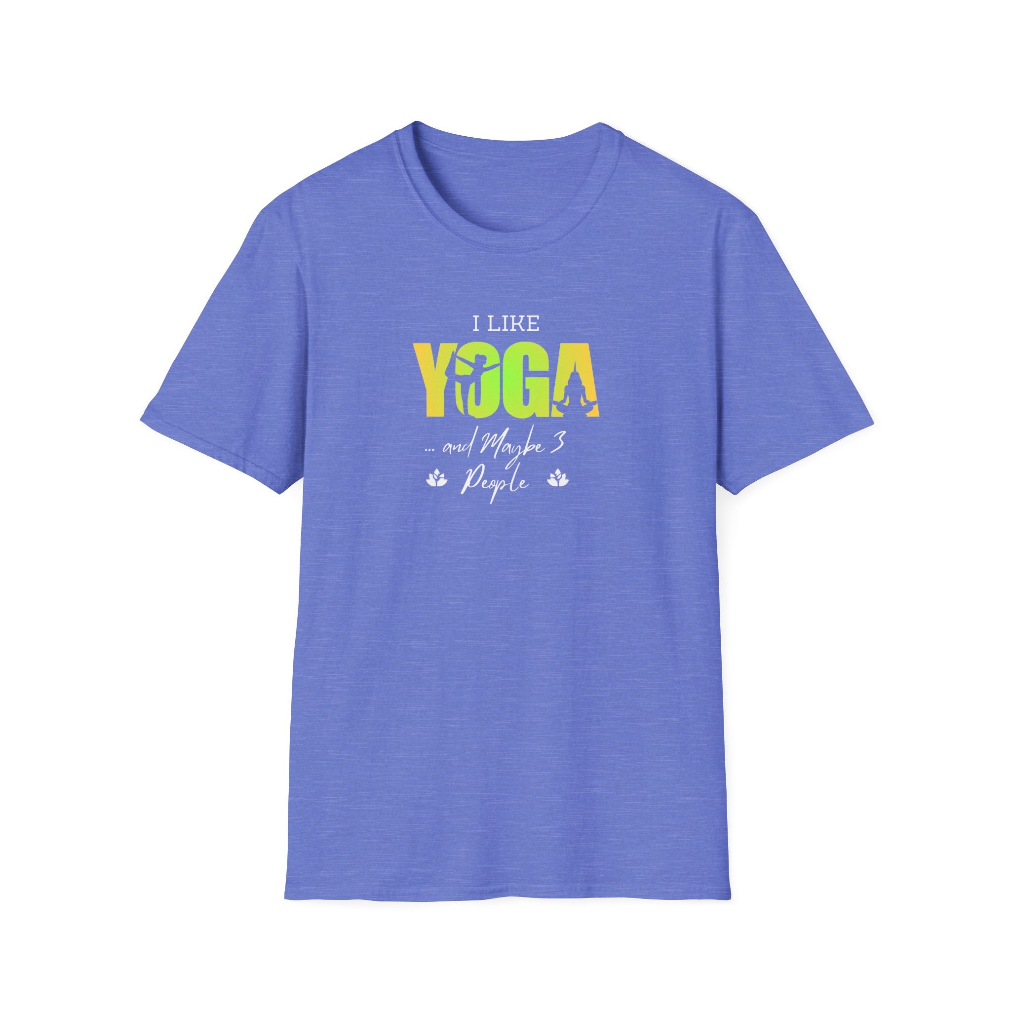 Printify T-Shirt Heather Royal / S Yoga & 3 People T-Shirt Yoga & 3 People T-Shirt 12934023019191191522