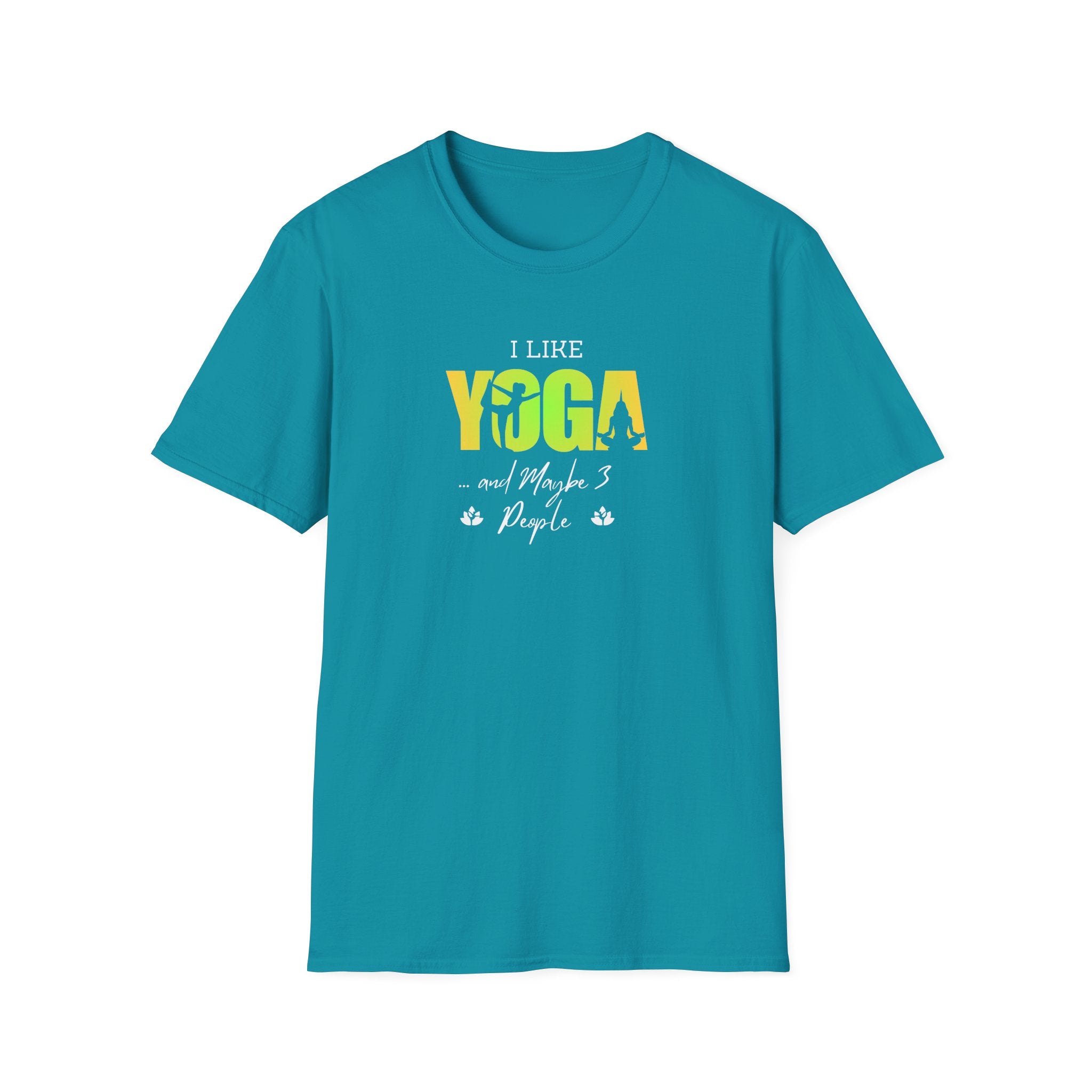 Printify T-Shirt Tropical Blue / S Yoga & 3 People T-Shirt Yoga & 3 People T-Shirt 18675742124184028933
