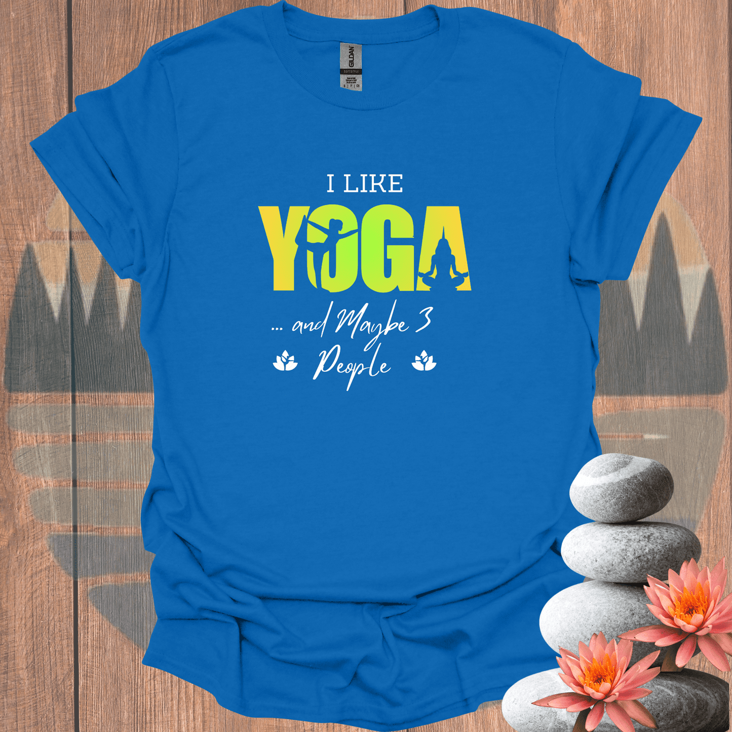 Printify T-Shirt Royal / S Yoga and 3 People T-Shirt Yoga and 3 People T-Shirt 24565202045637876656